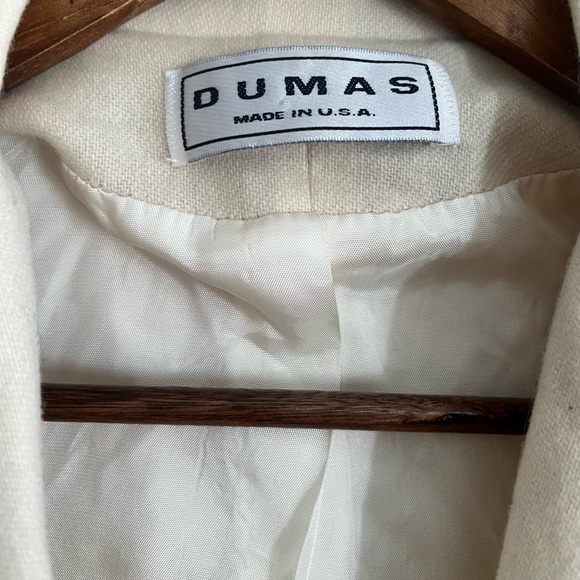 Vintage Ivory Wool Blazer | Made in USA | Minimalist 80s–90s Jacket - Picture 4 of 9